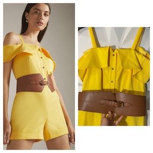 Karen Millen - Off the shoulder belted romper (w/tag)